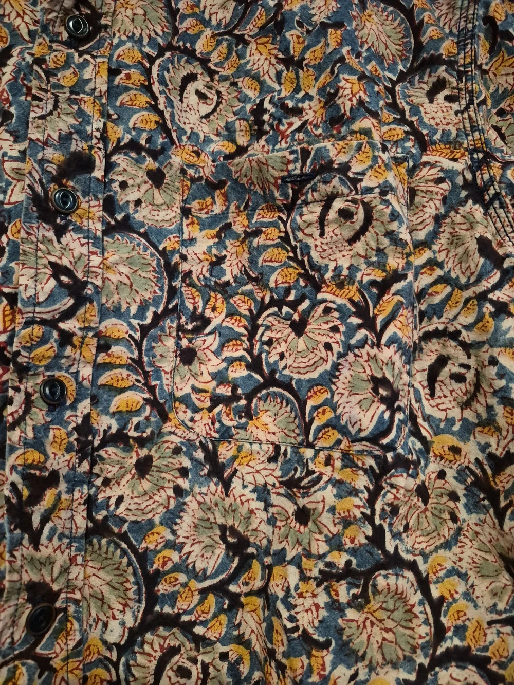 Orvis Brown Paisley Short-Sleeve Button-Down Shirt Size L